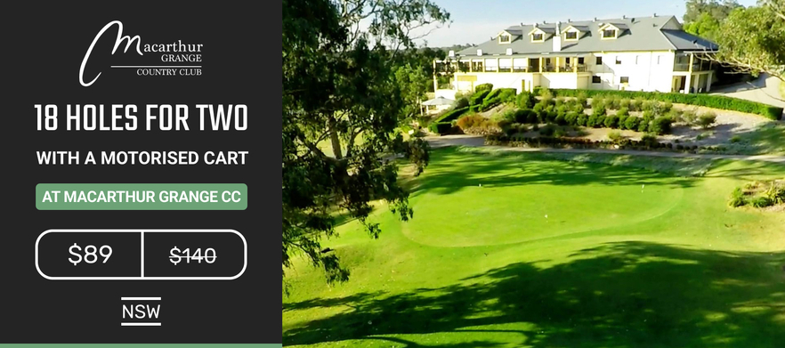 18 holes for Two in A Cart at <em>Macarthur Grange Country Club.</em>