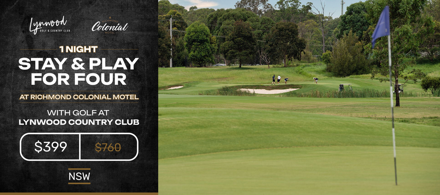 One Night Stay & Play For Four at Lynwood Country Club & Colonial Motel 