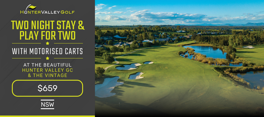 Two Night Stay & Play For Two at the Beautiful Rydges Resort Plus Golf at Hunter Valley GC & The Vintage!<b>