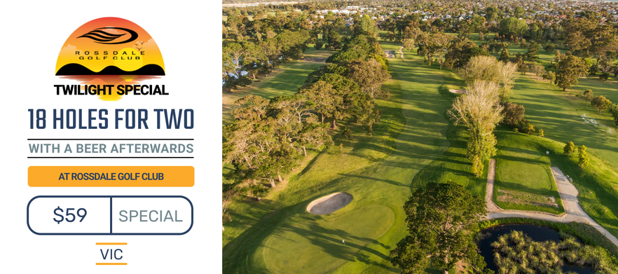 Visit <em>Rossdale Golf Club</em> in Aspendale, "Melbourne's Friendliest Golf Club", for 18 holes for 2 people and a Beer each at the club. 