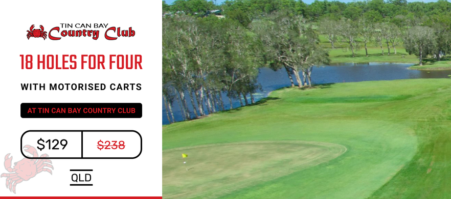 18 holes for Four in Motorised Carts at Tin Can Bay Country Club