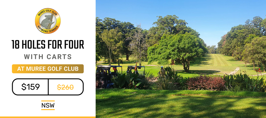 <em>One of Newcastle's Hidden Gems!</em> Enjoy 18 Holes for Four at Muree Golf Club. Includes shared motorised carts
