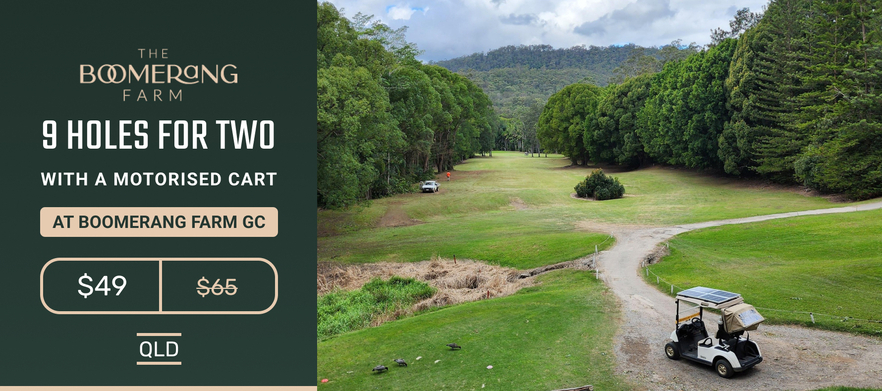 9 Holes for Two in a Motorised Cart at Boomerang Farm Golf Course!