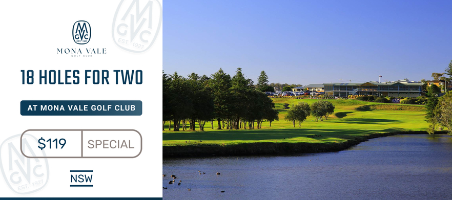 <em>Play one of Sydney's most breathtaking courses!</em> 18 Holes for Two at the stunning <em>Mona Vale Golf Club.</em> 