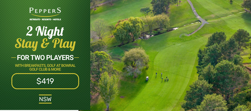<em>Play, Stay & Relax Peppers Craigieburn Resort.</em> 2 Night Stay with Breakfast plus golf at Bowral Golf Club!