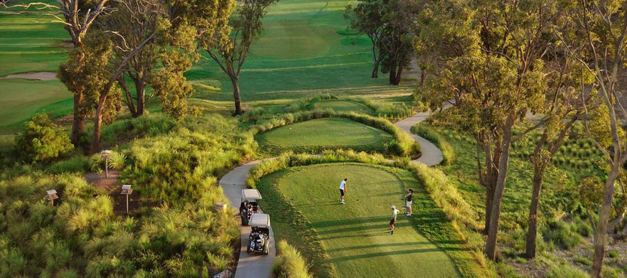 18 Holes For two in a motorised cart at the Tony Cashmore Designed Golf Course, <em>RACV Goldfields Resort!</em> bookings available Sunday - Friday. 