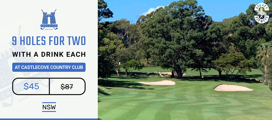 <em>Discover one of Sydney's Hidden Gems!</em> 9 Holes for Two with Drinks at the beautiful Castlecove GC. 