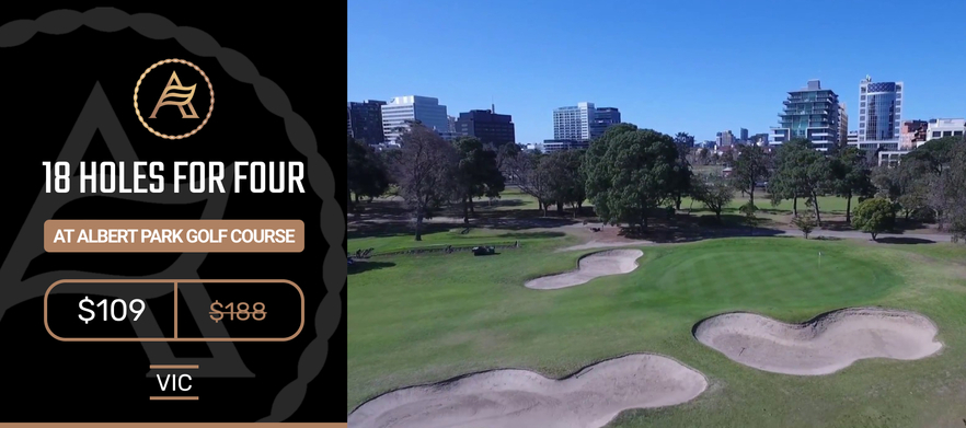 <em>Play one of the worlds best-located golf courses!</em> 18 Holes for Four at the beautiful <em>Albert Park Golf Course!</em/> 