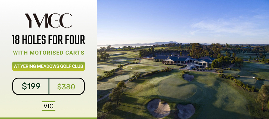 Your chance to play at the award winning <em>Yering Meadows Golf Club.</em> 18 Holes for Four in shared Motorised Carts.