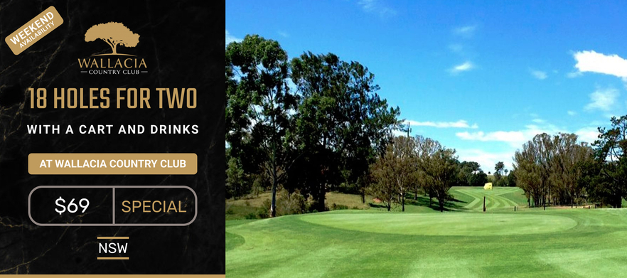 7 Days a Week! 18 holes for Two at <em>Wallacia Golf Club.</em> Includes a motorised cart & drinks each! 