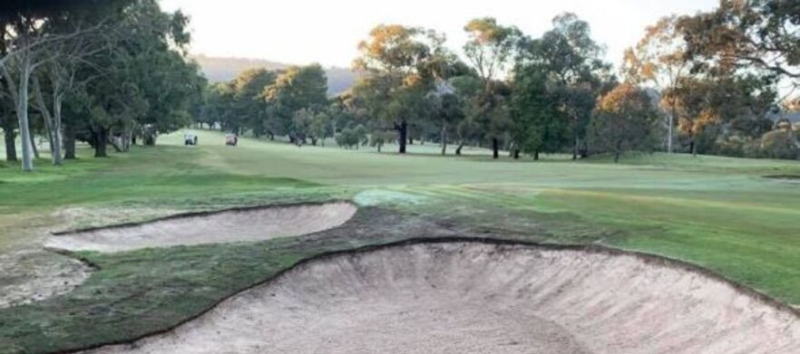 At <em>The Gums Golf Club Salisbury:</em>  18 holes for Four in shared motorised carts.