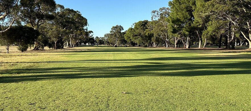 At <em>The Gums Golf Club Salisbury:</em>  18 holes for Four in shared motorised carts.