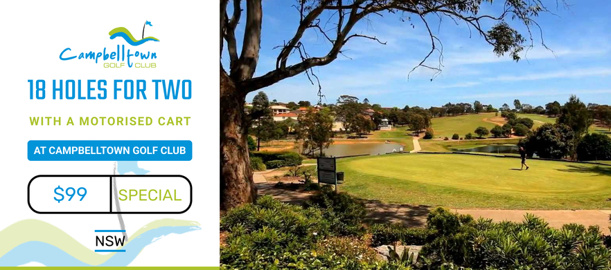 <em>Discover one of NSW's Hidden Gems!</em> 18 Holes for Two with a Motorised Cart at Campbelltown Golf Club. 