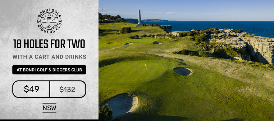 18 Holes for Two at the Iconic Bondi Golf & Diggers Club! Includes a shared motorised cart and drinks