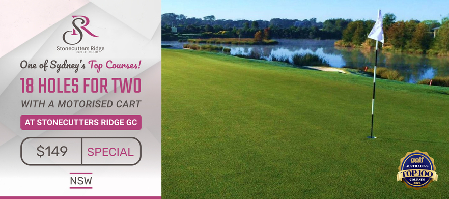 <em>One of Sydney's Top Courses! Monday's at Stonecutters! 18 Holes For TWO in a Cart at Stonecutters Ridge Golf Club