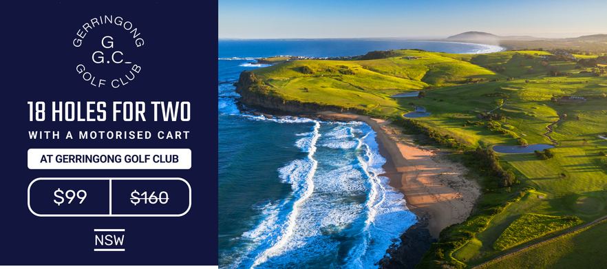 <b>One of NSW's Hidden Gems!</b> 18 Holes for Two with a Shared Motorised Cart at the Stunning <b>Gerringong Golf Club</b> - With Ocean views from every tee! 