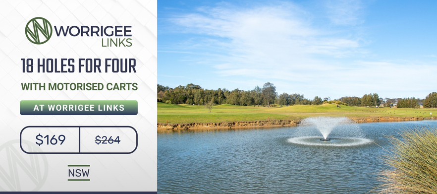 <em>One of NSW's Hidden Gems!</em> 18 Holes for Four at Worrigee Links.</em> Includes Two Shared Motorised Carts! 