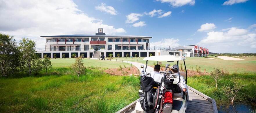 <em>18 Holes For Two in a Motorised Cart With a Bottle of Water each at Kooindah Waters Club.</em>