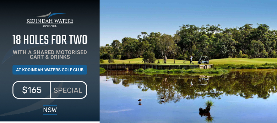 <em>18 Holes For Two in a Motorised Cart With a Bottle of Water each at Kooindah Waters Club.</em>