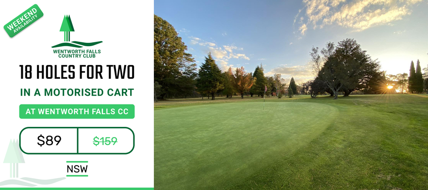 <em>Wentworth Falls Country Club.</em> 18 Holes For Two in a Motorised Cart for just $79!