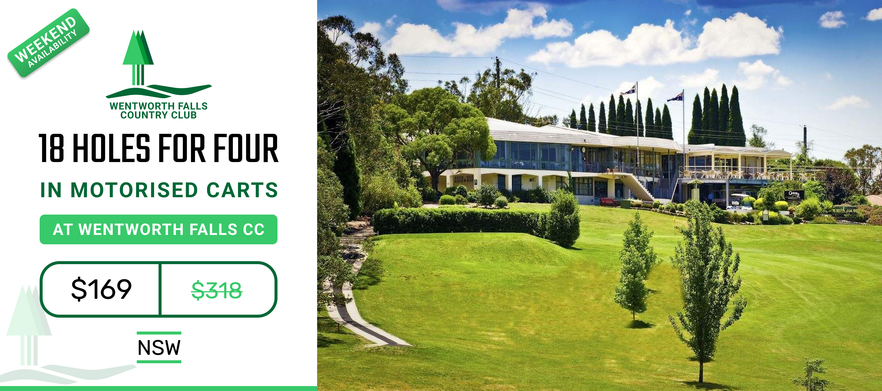 <em>Wentworth Falls Country Club.</em>  18 Holes For Four in Two Motorised Carts for just $169!