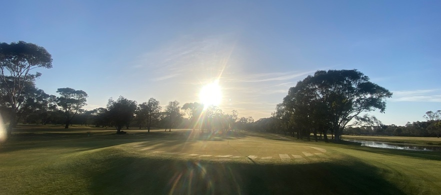 At <em>Barwon Valley Golf Club:</em>  18 holes of golf for two with a shared motorised cart and a post round beer each.