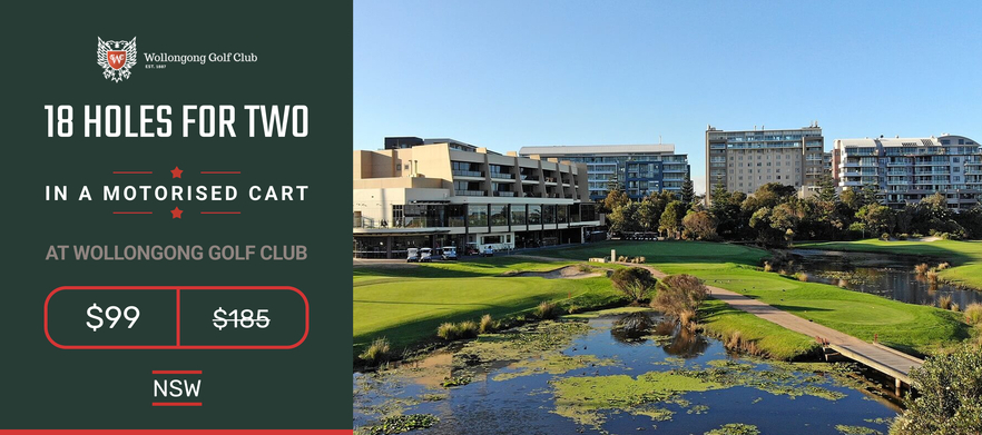 Your chance to play with a mate at the Stunning <em>Wollongong Golf Club:</em>  18 Holes for Two in a Motorised Cart!