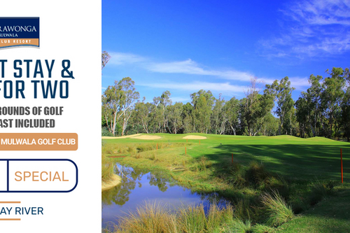 <em>Play, Stay & Relax at Yarrawonga Mulwala Golf Club Resort for 2 people.</em> Two night stay with 2 rounds of golf, meal vouchers and more. 