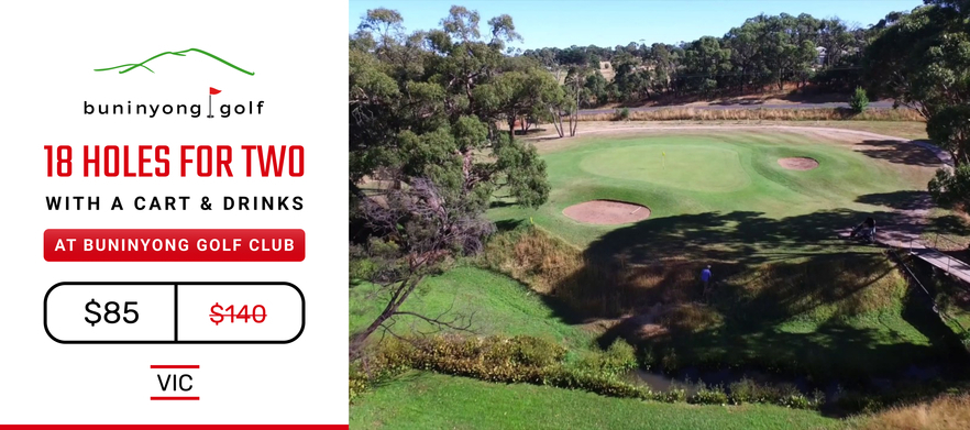 AUTUMN SPECIAL Discover one of Melbourne's Hidden Gems! <em>18 Holes for two at Buninyong GC.</em> Includes a motorised cart.