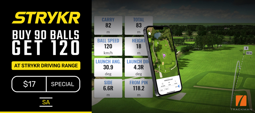 Buy 90 get 120 Range Balls <em> at the new STRYKR facility!</em>