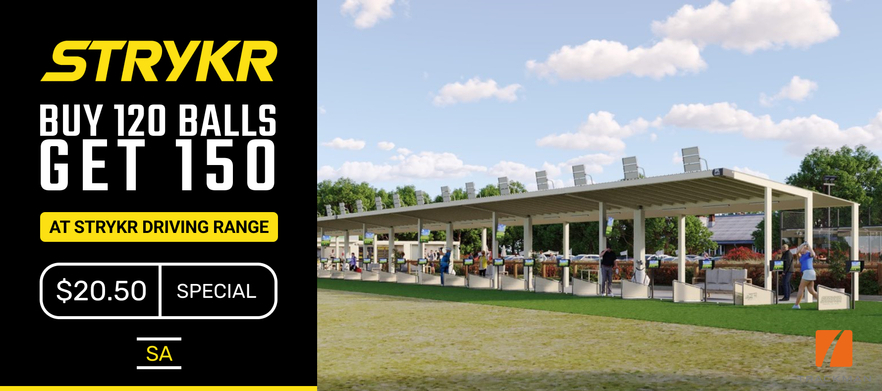 Buy 120 get 150 Range Balls <em> at the new STRYKR facility!</em>