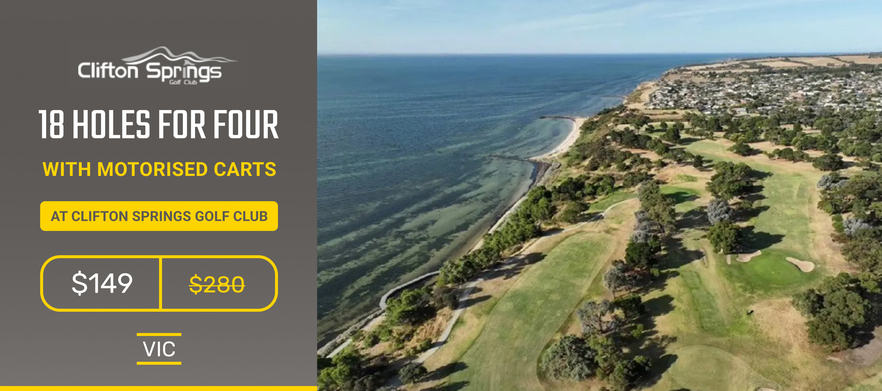 Enjoy 18 Holes for Four in Carts at the Beautiful <em>Clifton Springs Golf Club</em> on the Bellarine Peninsula 