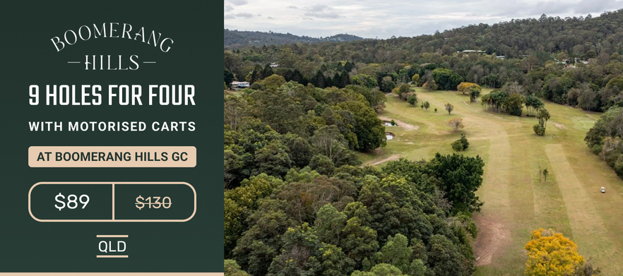 9 Holes for Four in Two Motorised Carts at Boomerang Hills Golf Course!