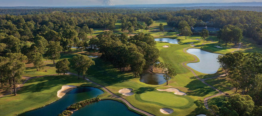 <em>One of Sydney's Top Courses!</em> 18 Holes for Two with a Motorised Cart on The Gangurru Course at The <em>Beautiful Riverside Oaks Golf Resort!</em> 