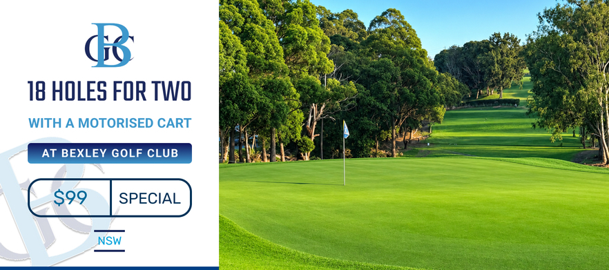 <b>Discover one of Sydney's Hidden Gems!</b> 18 Holes for Two at the <b>Beautiful Bexley Golf Club.</b> Includes a Shared Motorised Cart. 