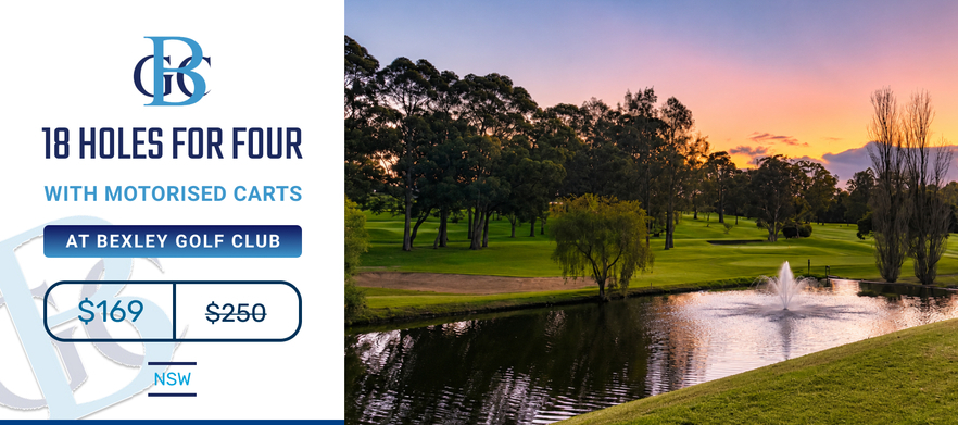 <b>Discover one of Sydney's Hidden Gems!</b> 18 Holes for FOUR at the <b>Beautiful Bexley Golf Club.</b> Includes Two Shared Motorised Carts. 