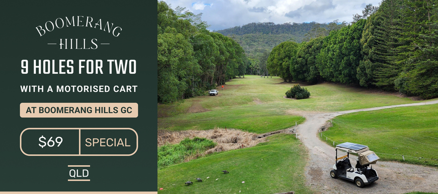 9 Holes for Two in a Motorised Cart at Boomerang Hills Golf Course!