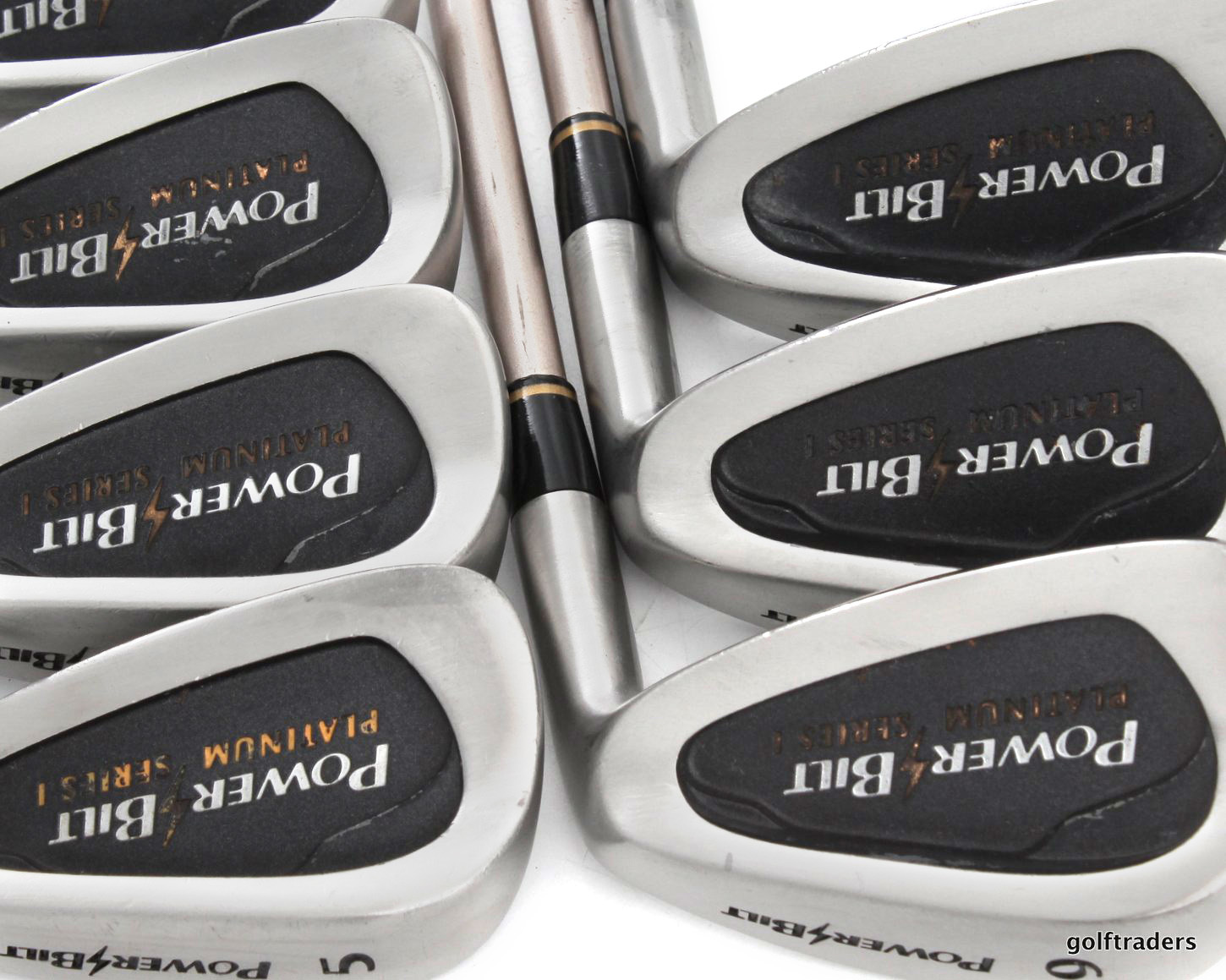 POWERBILT PLATINUM SERIES I IRONS 5PW & SW GRAPHITE LADIES E3598 just