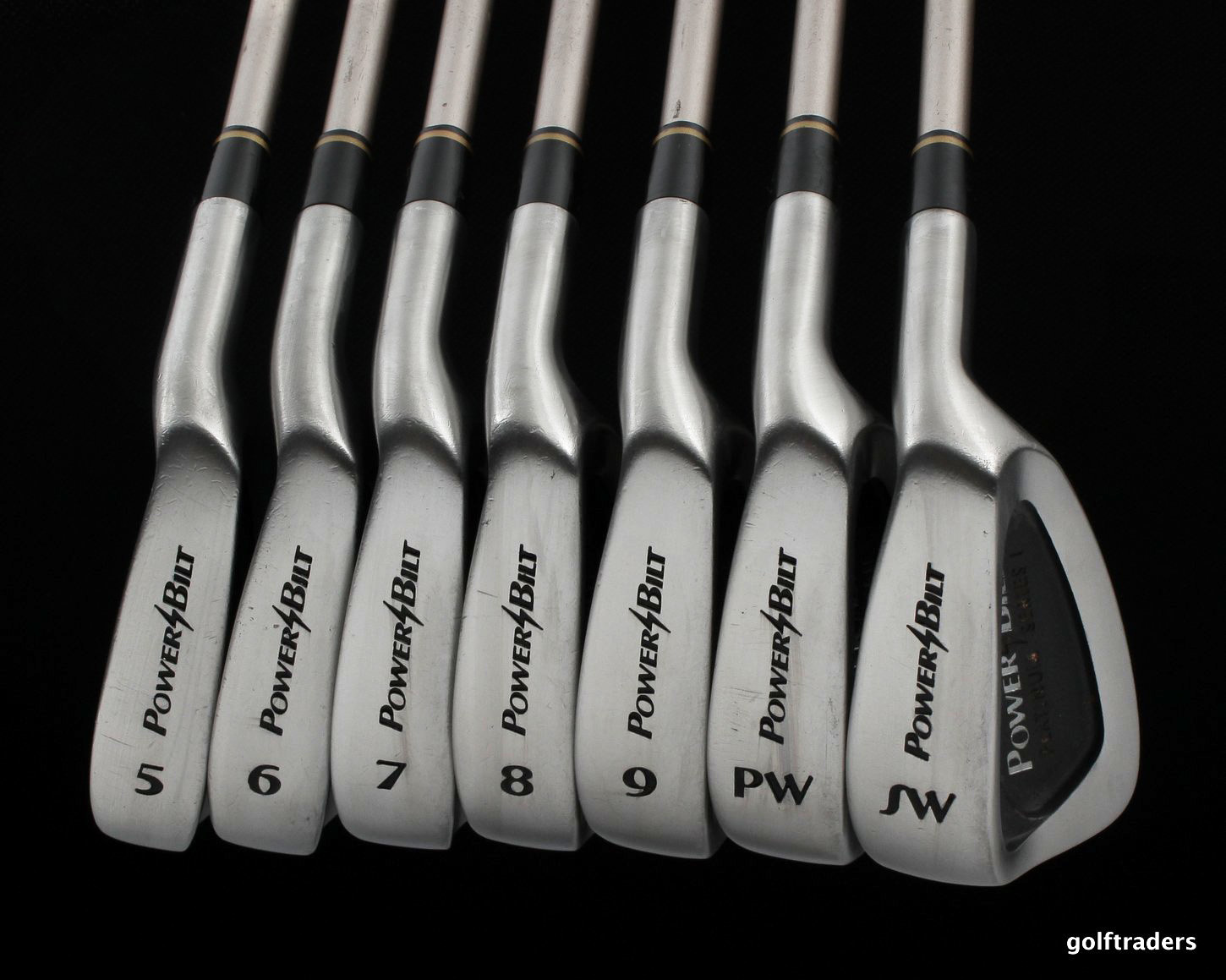 POWERBILT PLATINUM SERIES I IRONS 5PW & SW GRAPHITE LADIES E3598 just