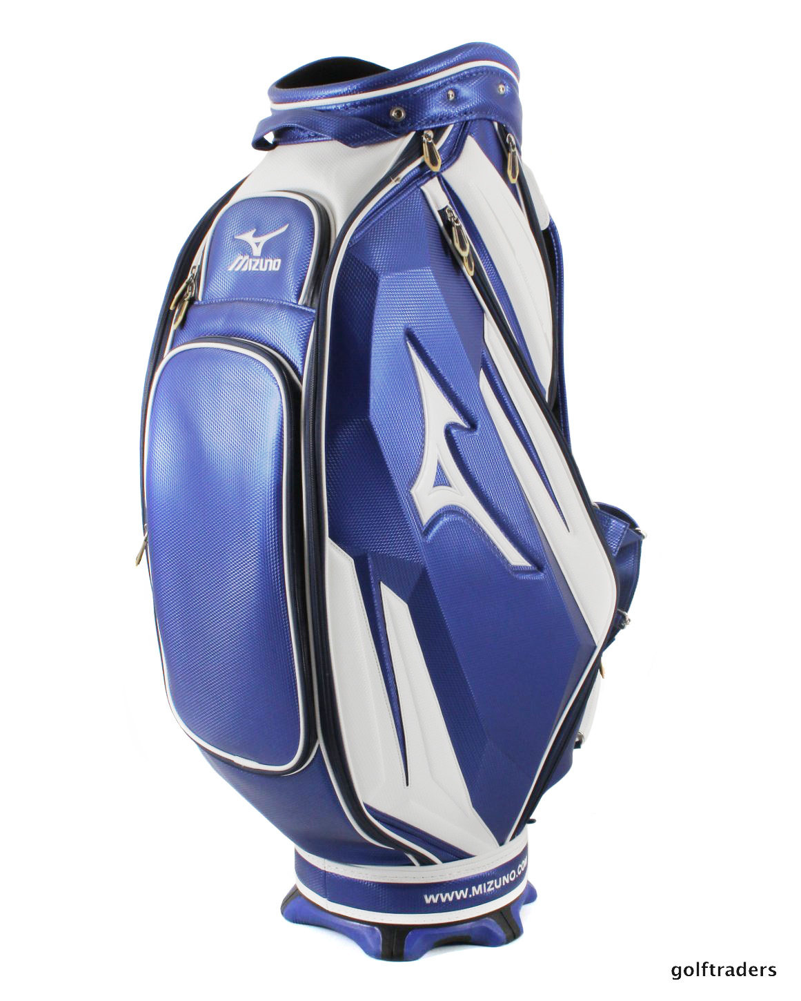 MIZUNO TOUR GOLF STAFF BAG WHITE / BLUE USED E4926 just 425.00