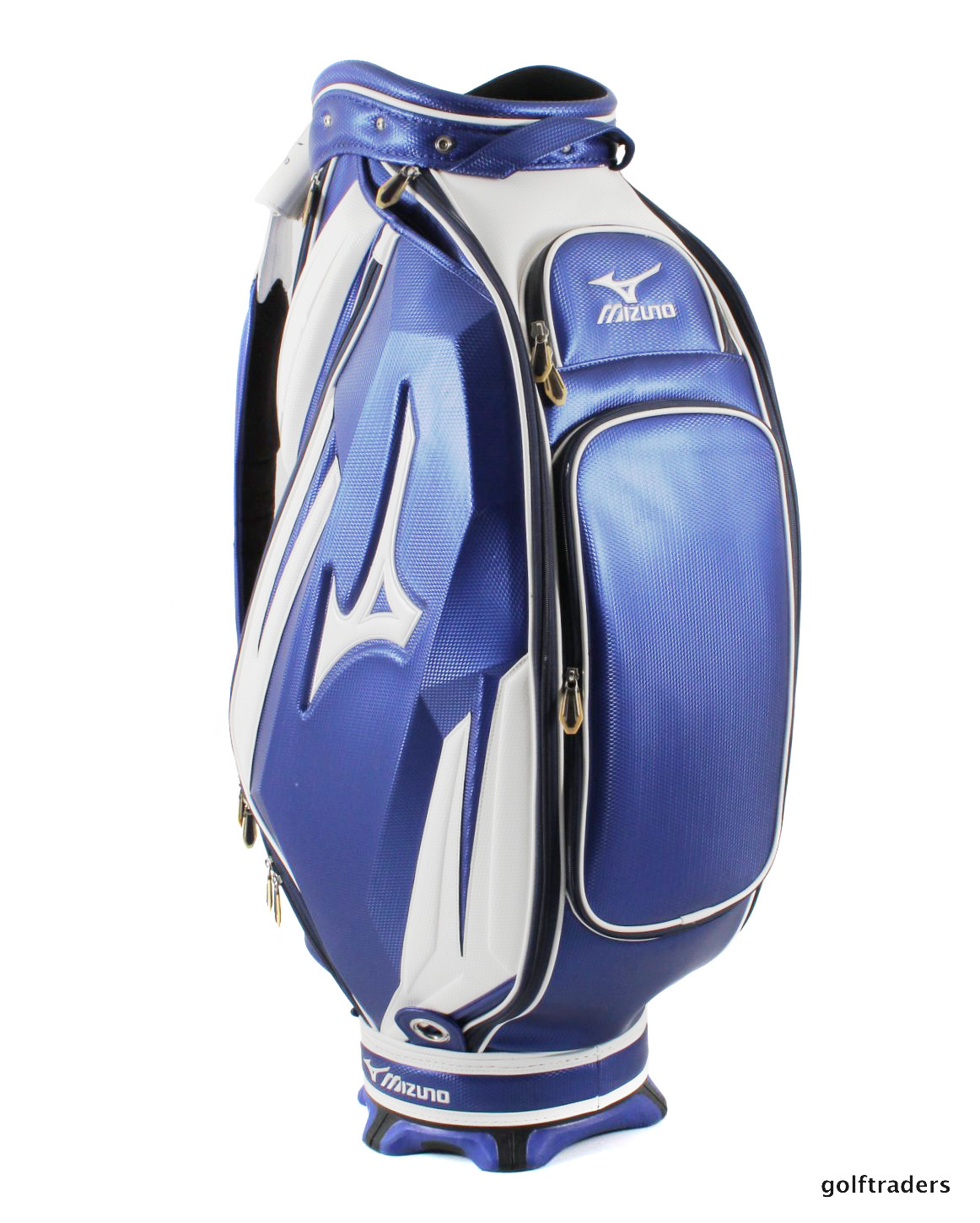 MIZUNO TOUR GOLF STAFF BAG WHITE / BLUE USED E4926 just 425.00