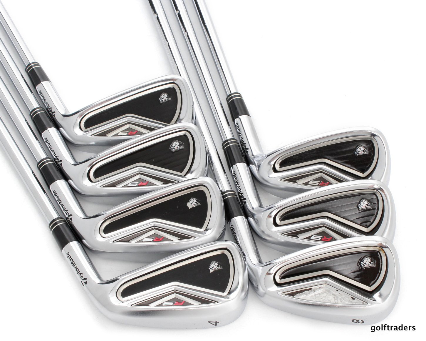 TAYLORMADE TP R9 IRONS 4-PW KBS TOUR STEEL STIFF FLEX #E5101 just $450.00