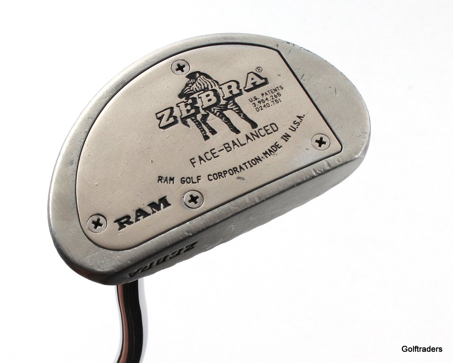 RAM ZEBRA FACE BALANCED PUTTER STEEL 35" + NEW GRIP E5573 just 90.00