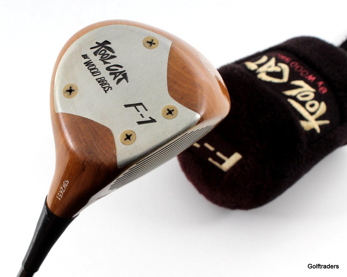 WOOD BROS KOOL CAT F1 DRIVER GRAPHITE REGULAR FLEX +COVER +NEW GRIP 