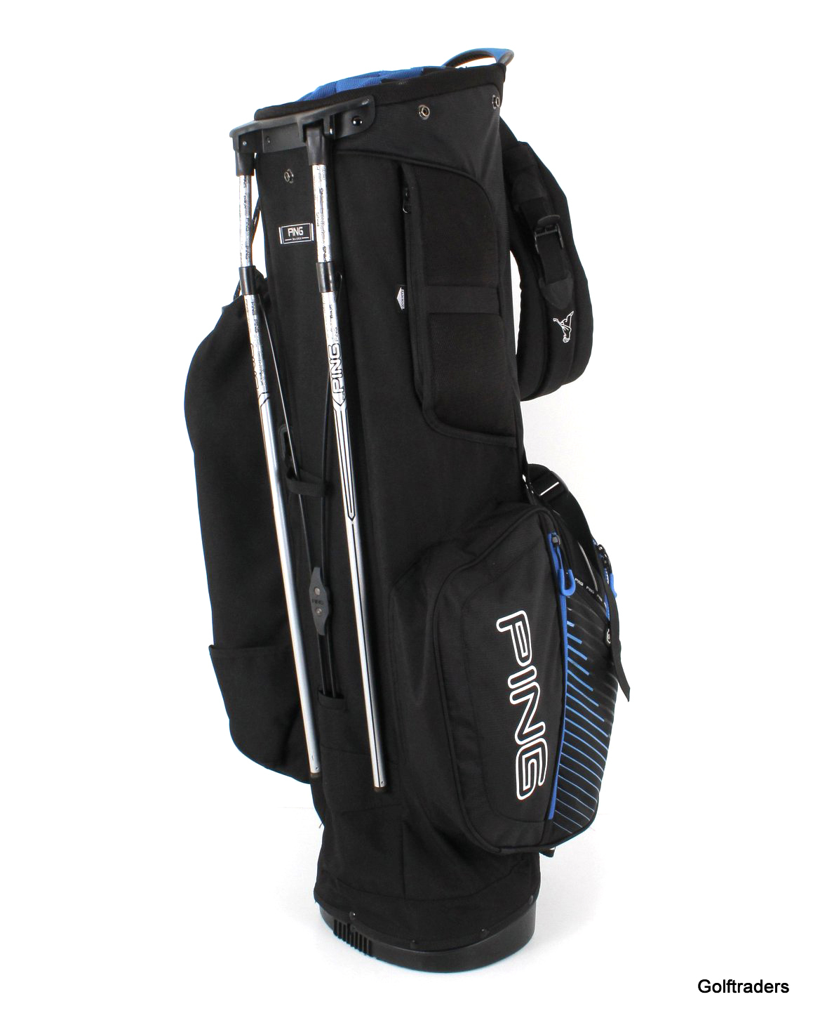 PING E2 HOOFER GOLF STAND BAG BLACK / NAVY USED E6551 just 150.00